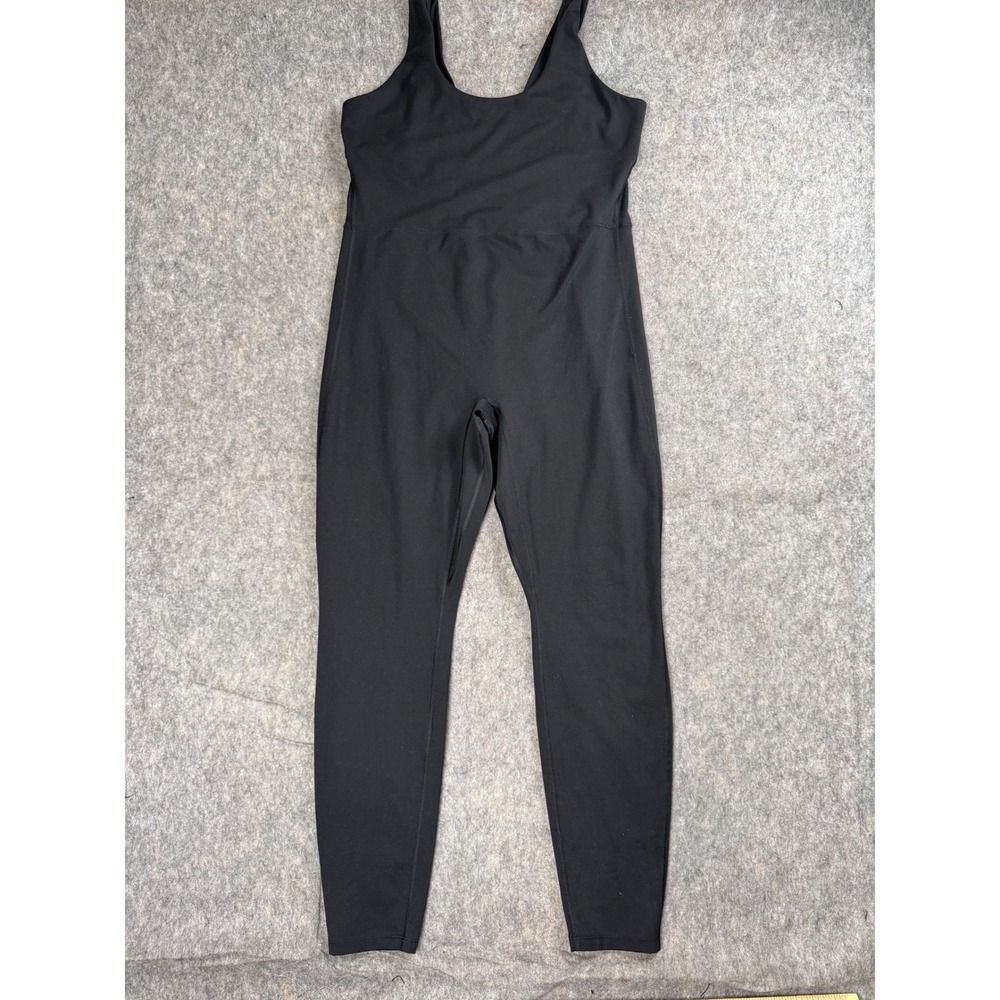 All in Motion Jumpsuit Womens XXL Black Recycled Spandex Active Bodysuit Yoga